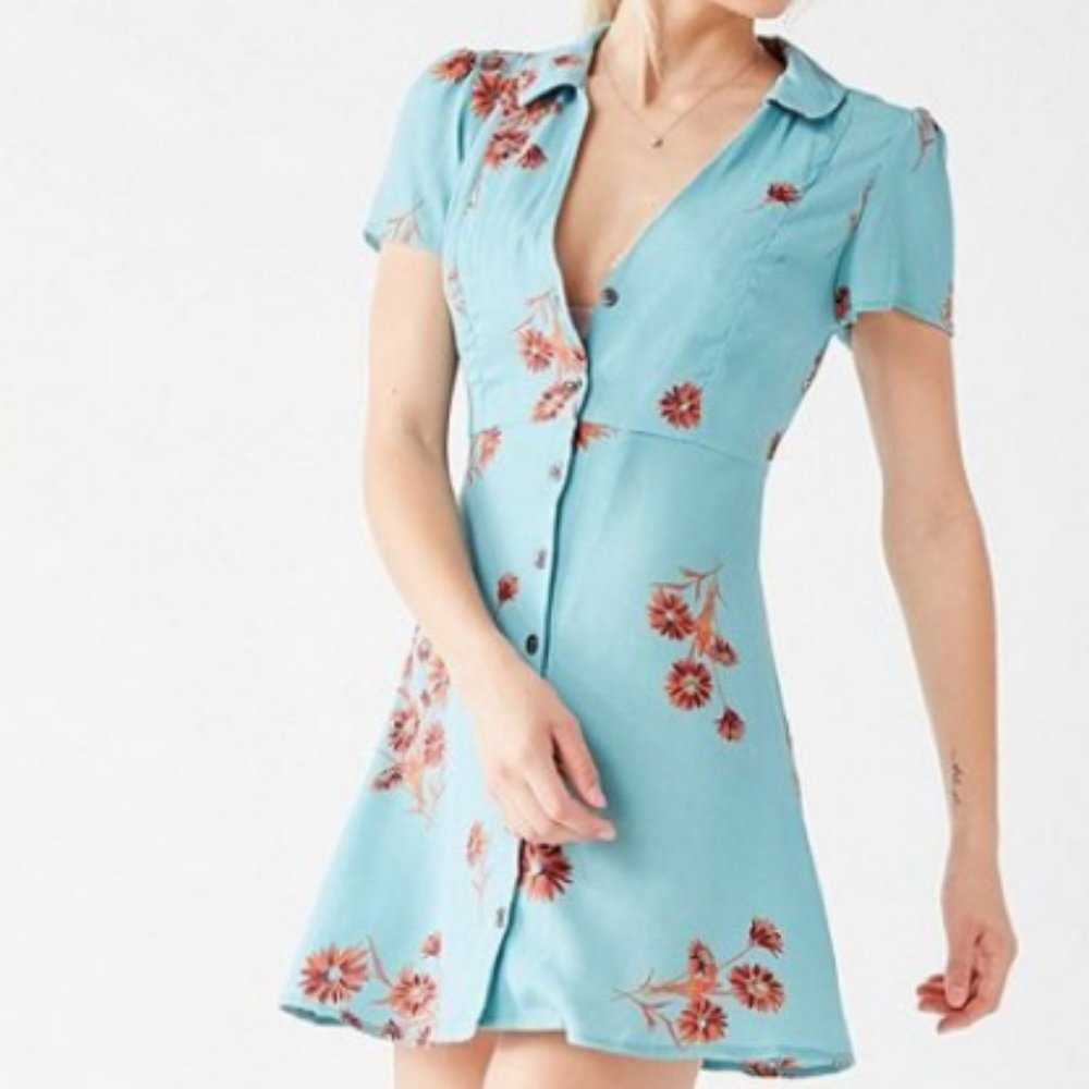 Urban Outfitters Floral Button-Through Dress